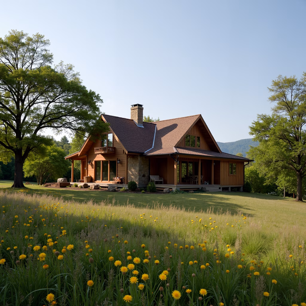 A tranquil cabin surrounded by nature, perfect for relaxation.