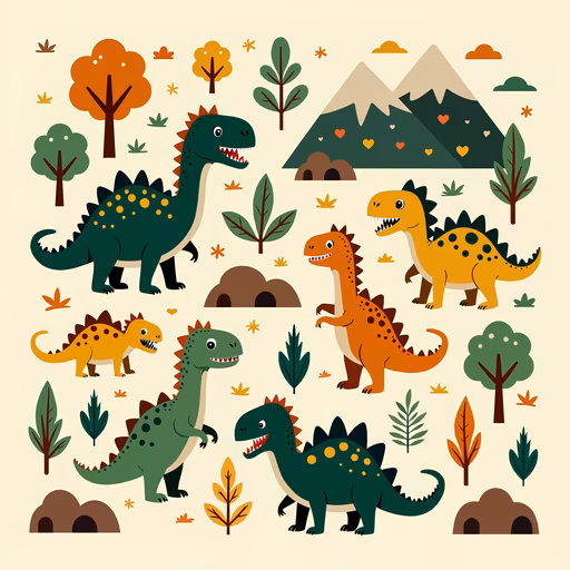Cartoon Dinosaurs