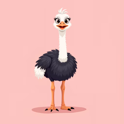 Cartoon Ostrich