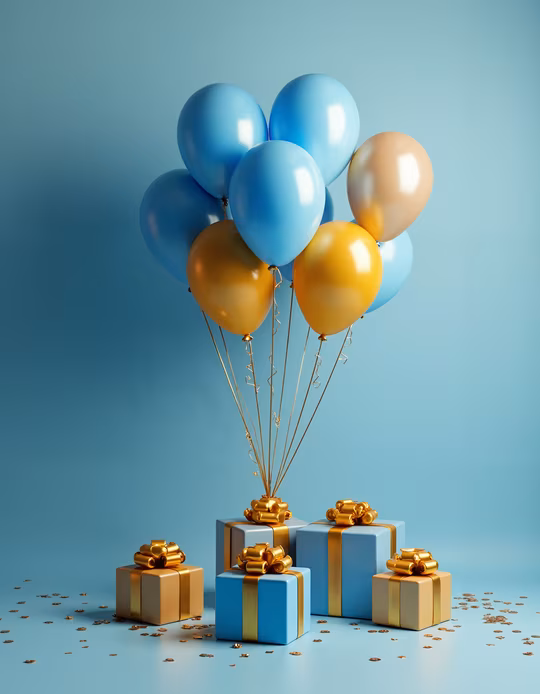 Celebratory Balloons and Gifts