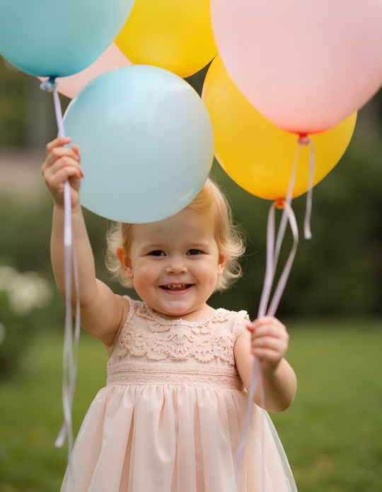 Child with Balloons