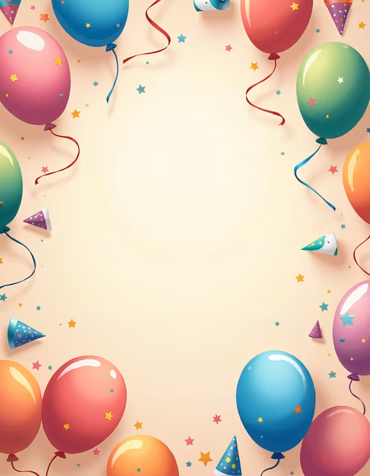 Colorful Balloons Party Illustration