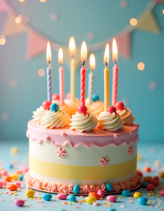 Colorful Birthday Cake