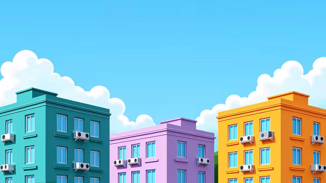 Colorful Buildings Illustration