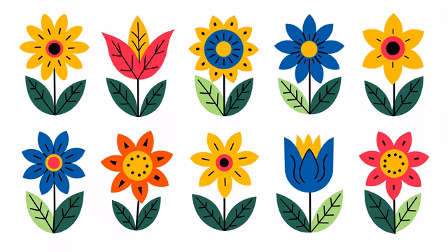 Colorful Floral Illustrations