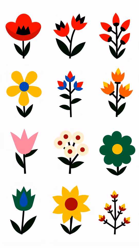 Colorful Floral Illustrations