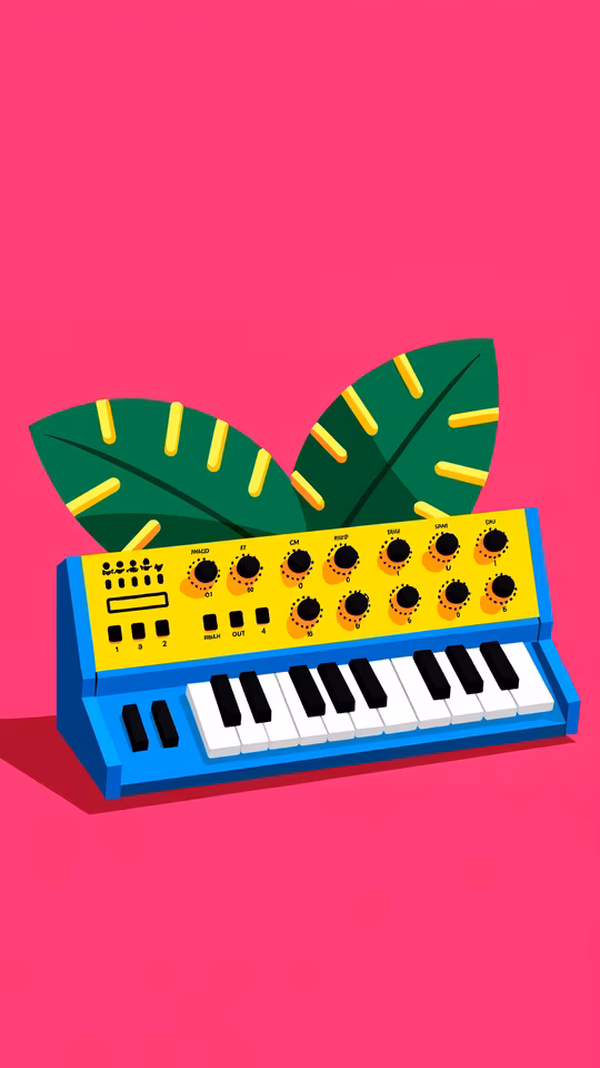 Colorful Keyboard Illustration