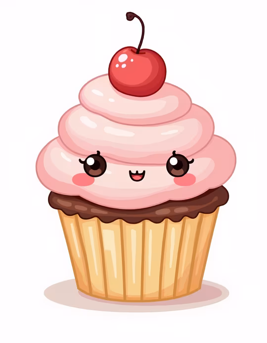 Cute Cupcake Illustration