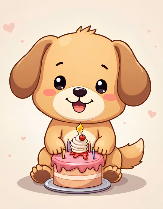 Cute Puppy Birthday Cake