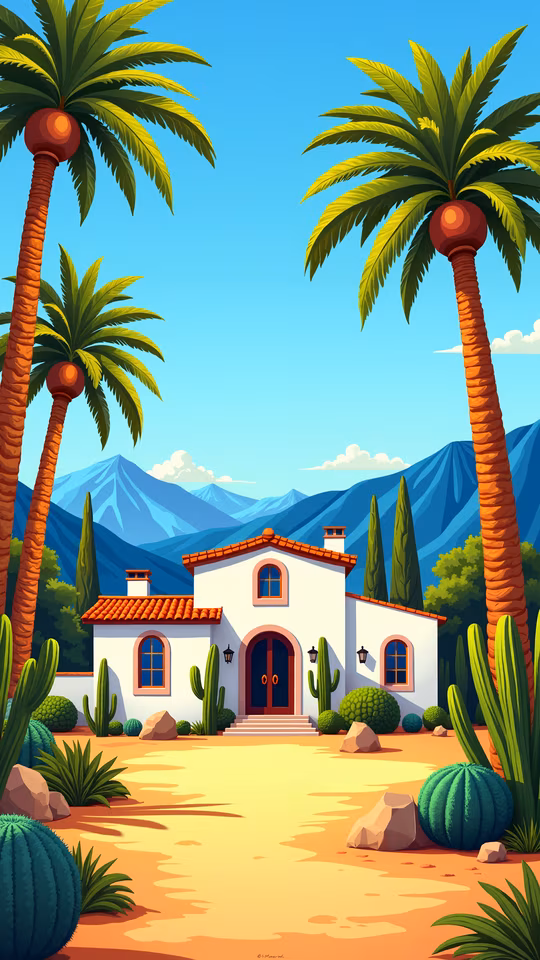Desert Oasis Illustration
