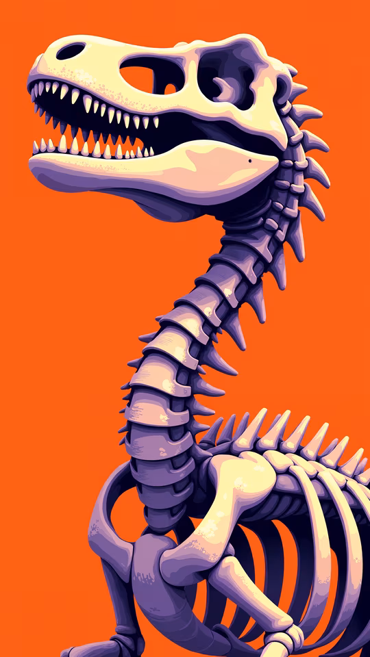 Dinosaur Skeleton Illustration