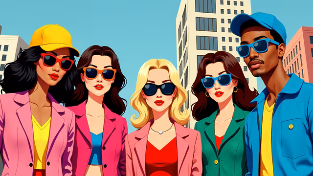 Fashionable Friends Illustration