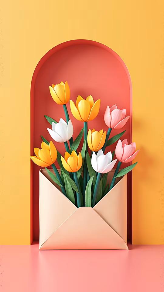 Floral Bouquet in Envelope