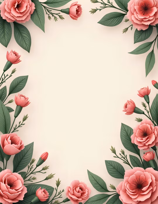 Floral Frame Illustration