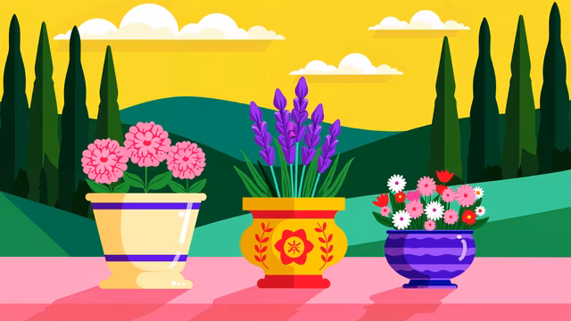 Floral Garden Illustration