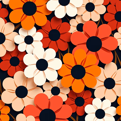 Floral Papercut Illustration