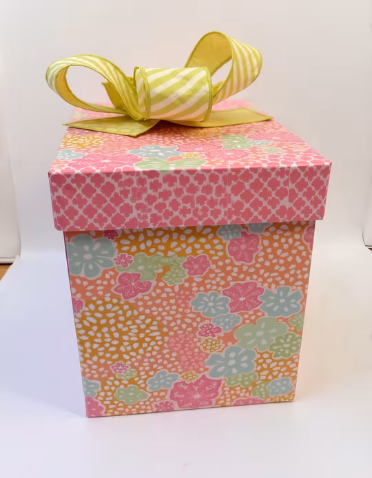 Gift Box with Floral Pattern