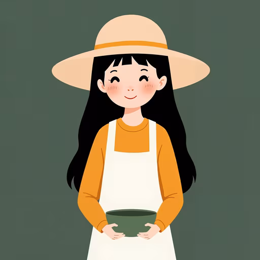 Girl with Hat Illustration