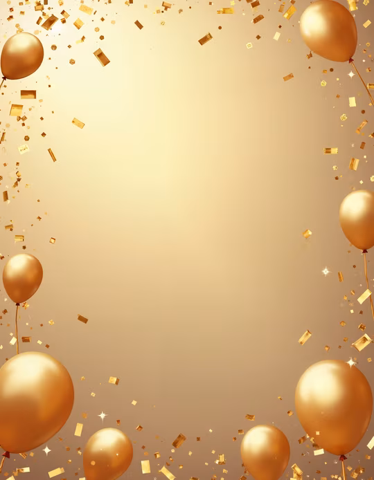 Golden Balloons Celebration
