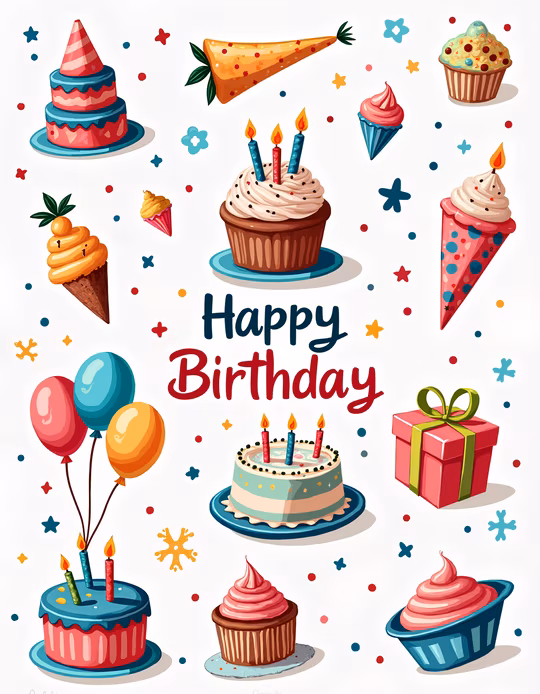 Happy Birthday Illustration