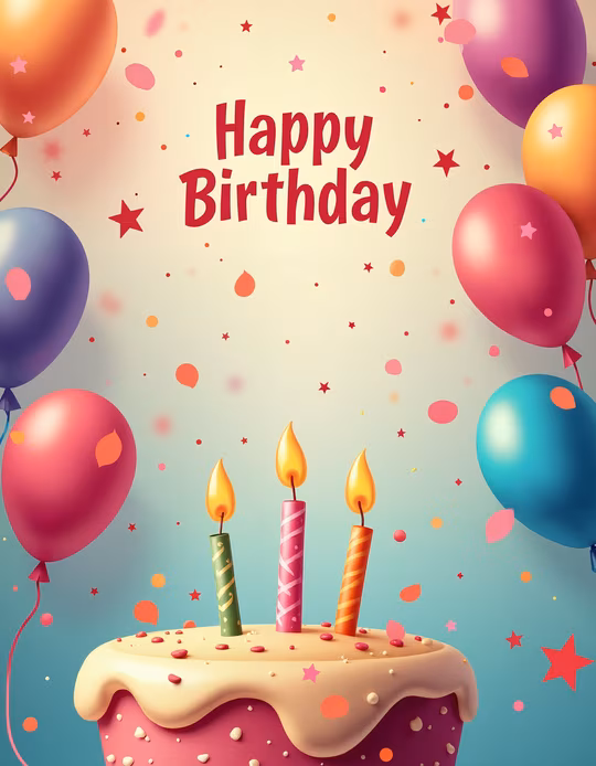 Happy Birthday Illustration