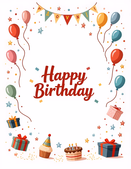 Happy Birthday Illustration