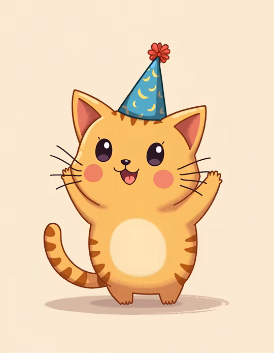 Happy Cat Party Hat