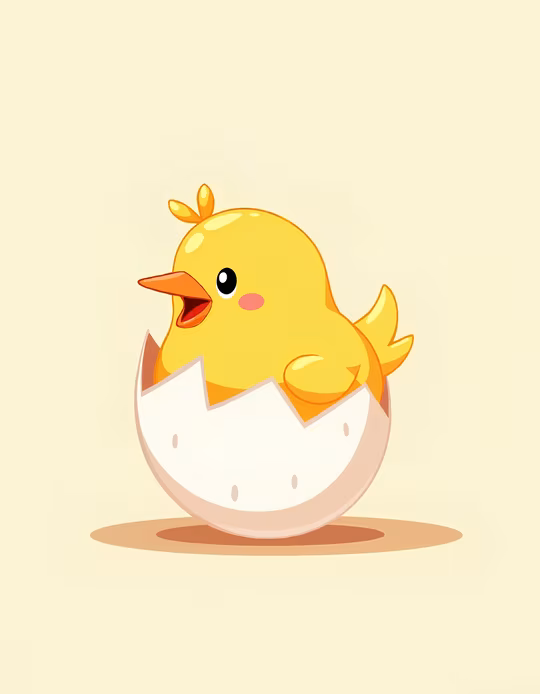 Hatching Chick Illustration