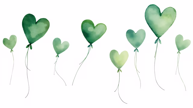 Heart Balloons Illustration