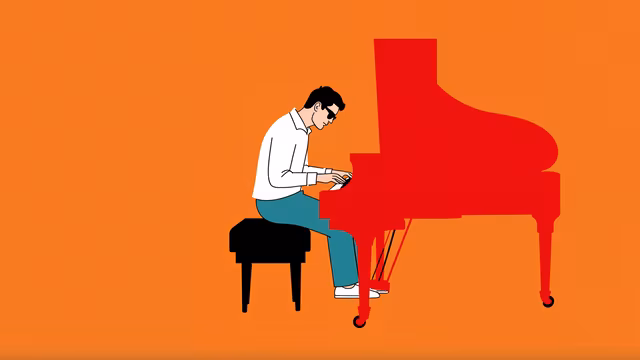 Man Playing Piano