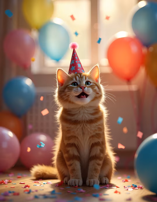 Party Cat Illustration