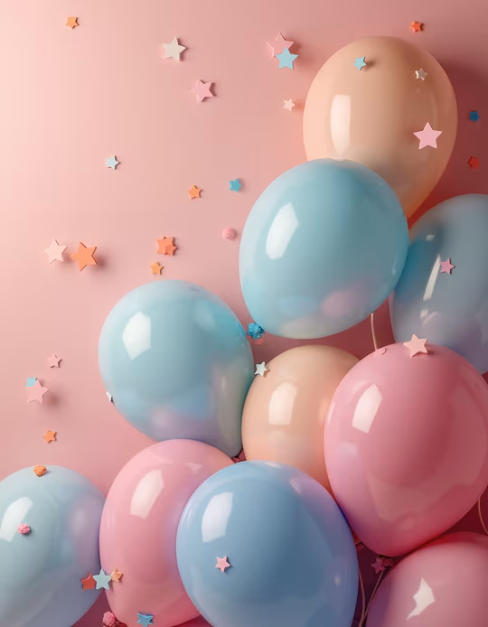 Pastel Balloons Illustration