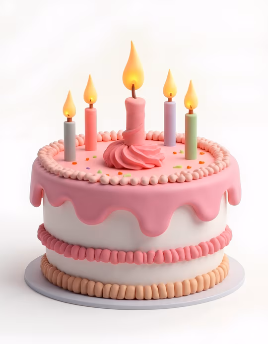 Pink Birthday Cake