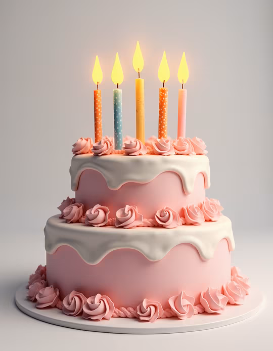 Pink Birthday Cake