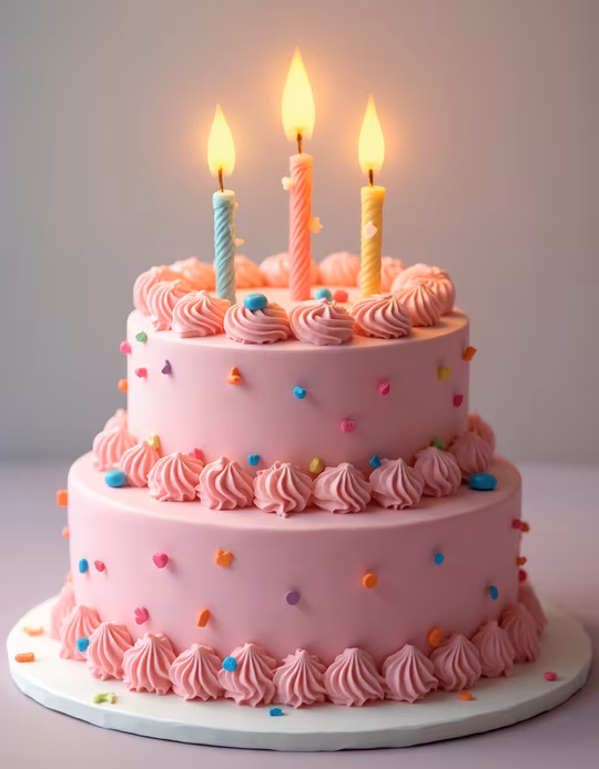 Pink Birthday Cake