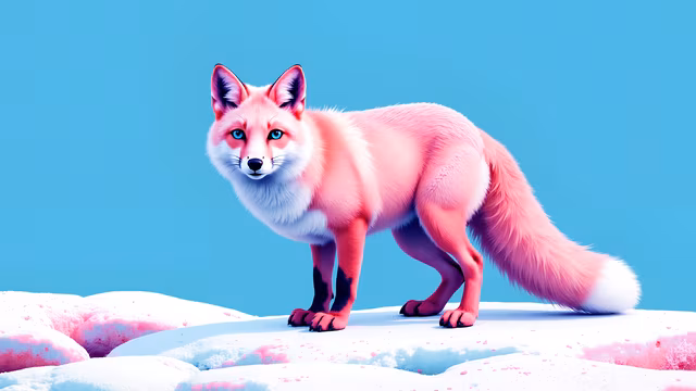 Pink Fox Illustration