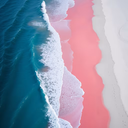 Pink Ocean Waves