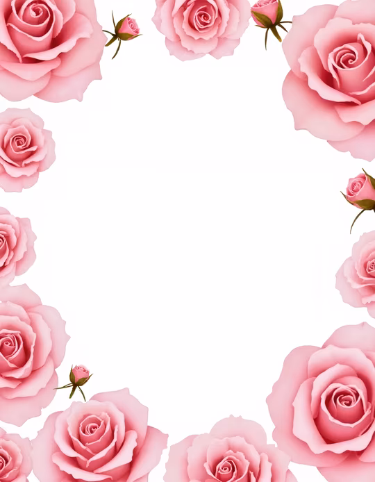 Pink Roses Frame