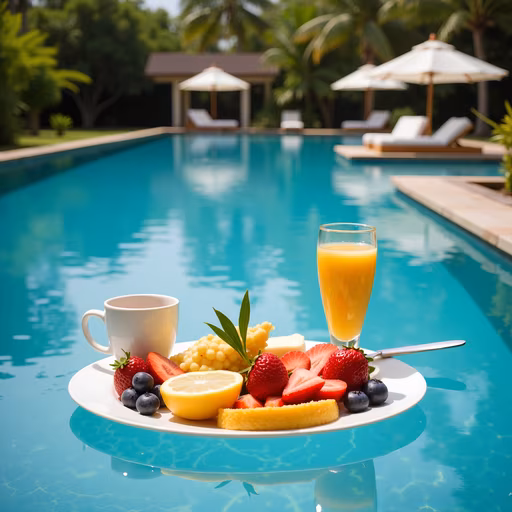 Poolside Breakfast
