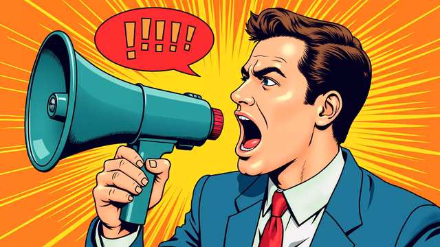 Pop Art Megaphone Speech