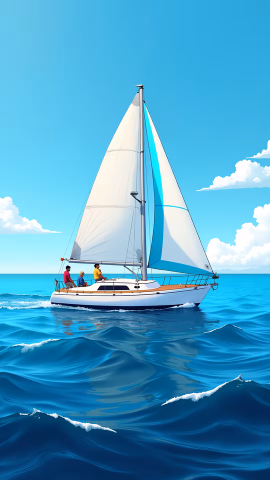 Sailing Adventure Illustration