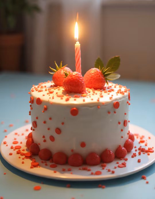 Strawberry Birthday Cake
