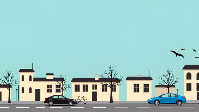 Suburban Serenity Illustration