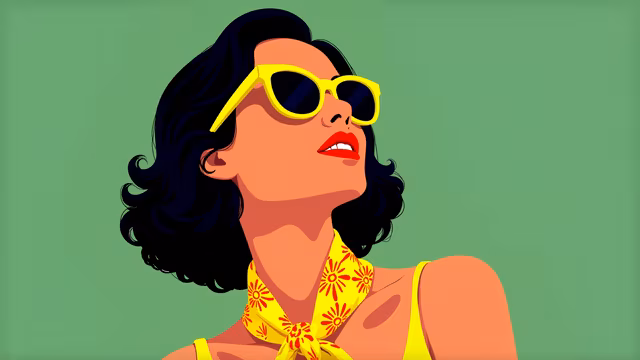 Sunglasses Girl Illustration