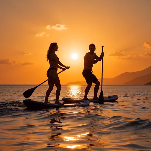 Sunset Paddleboarding