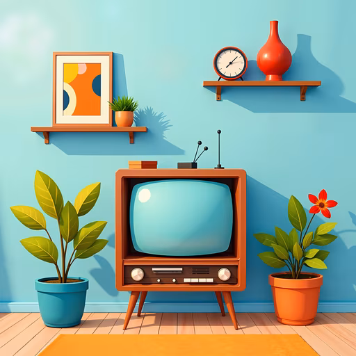 Vintage Television Illustration