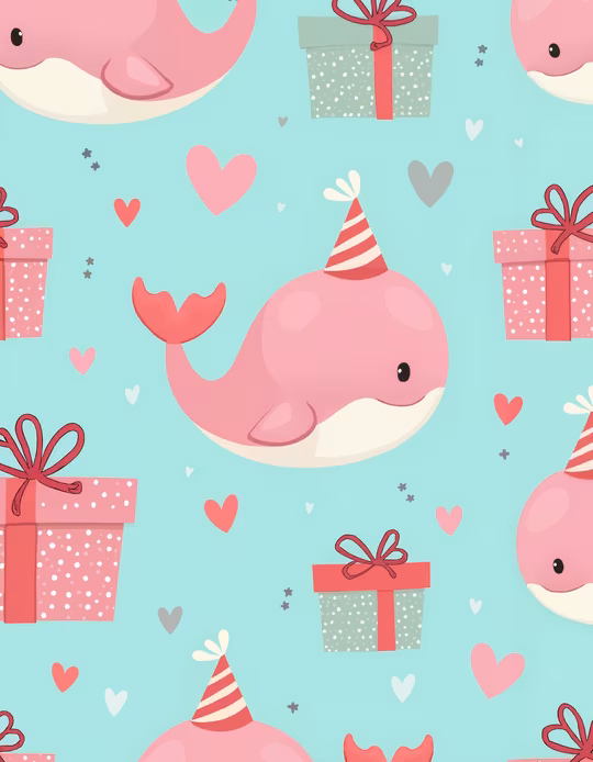 Whale Party Illustration