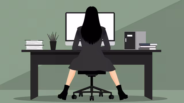 Woman Working at Desk