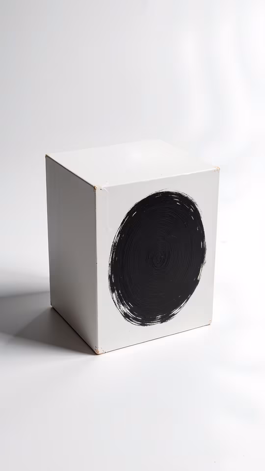 Abstract Circle on White Cube