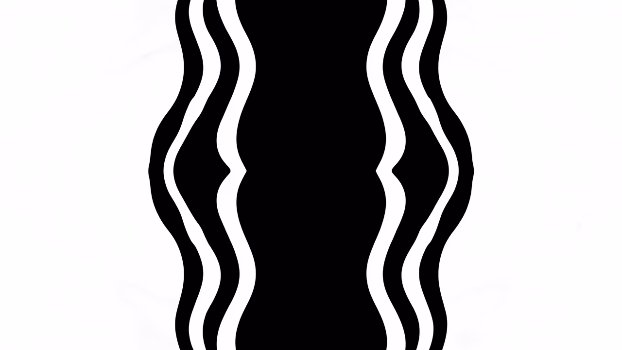 Abstract waves in black and white, minimalist design, serene atmosphere.